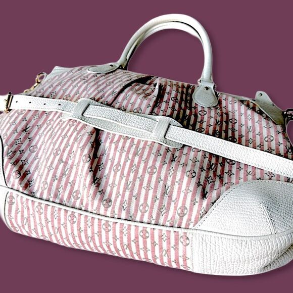 Louis Vuitton Monogram Mini Lin Croisette Marina PM Handbag 2 Way Rouge Pink - Picture 14 of 16